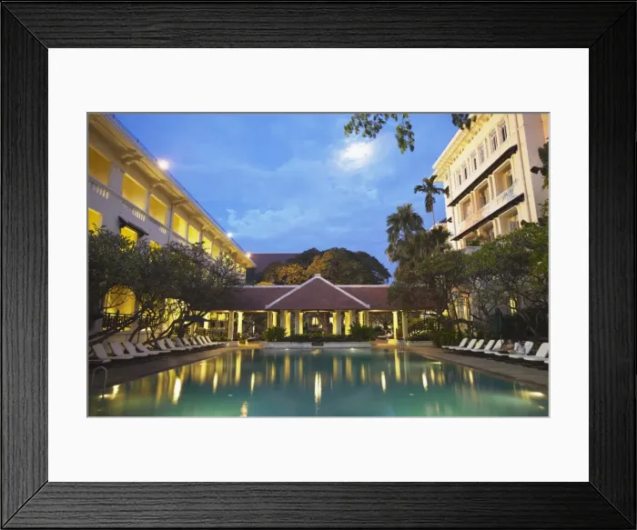 Framed Print : Pool area of Raffles Hotel Le Royal, Phnom Penh, Cambodia, Indochina, Southeast Asia, Asia Framed Print : Pool area of Raffles Hotel Le Royal, Phnom Penh, Cambodia, Indochina, Southeast Asia, Asia
