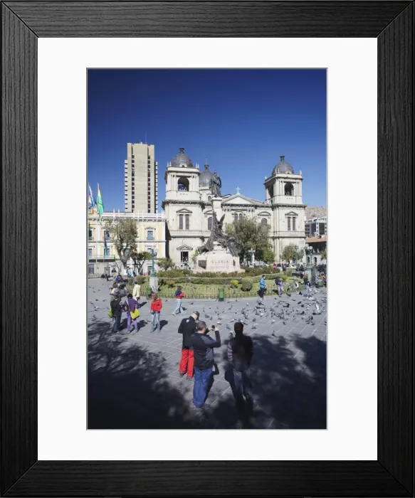 Framed Print : Plaza Pedro Murillo, La Paz, Bolivia, South America