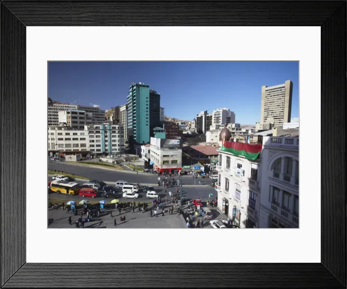 Framed Print : View of Mariscal Santa Cruz Avenue, La Paz, Bolivia, South America Framed Print : View of Mariscal Santa Cruz Avenue, La Paz, Bolivia, South America