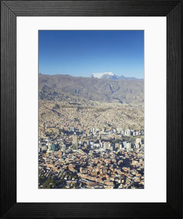 Framed Print : View of La Paz, Bolivia, South America Framed Print : View of La Paz, Bolivia, South America