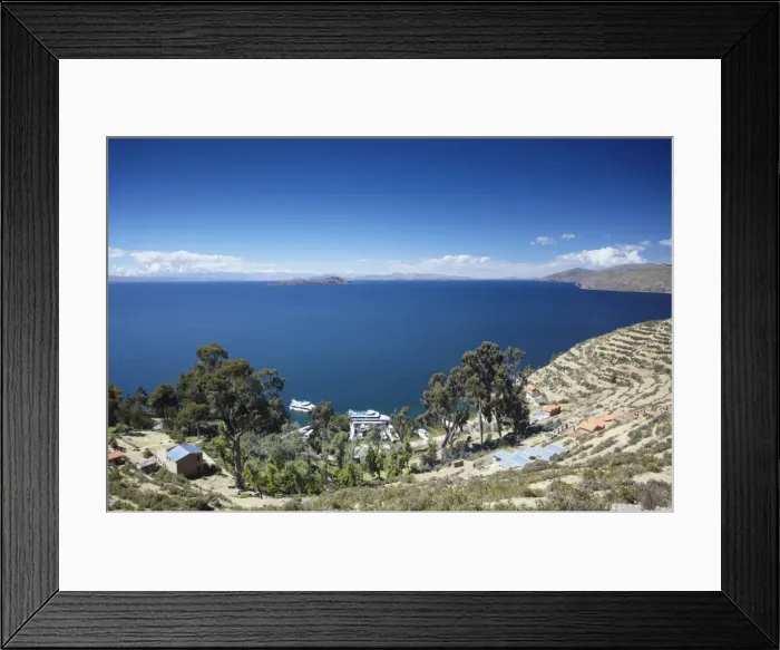 Framed Print : View of Yumani, Isla del Sol (Island of the Sun), Lake Titicaca, Bolivia, South America Framed Print : View of Yumani, Isla del Sol (Island of the Sun), Lake Titicaca, Bolivia, South America