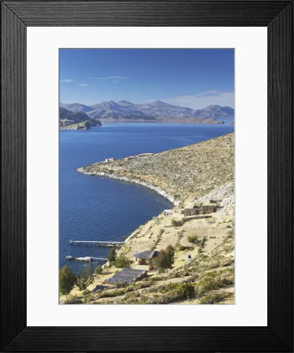 Framed Print : View of Inca ruins of Pilko Kaina on Isla del Sol (Island of the Sun), Lake Titicaca, Bolivia, South America Framed Print : View of Inca ruins of Pilko Kaina on Isla del Sol (Island of the Sun), Lake Titicaca, Bolivia, South America