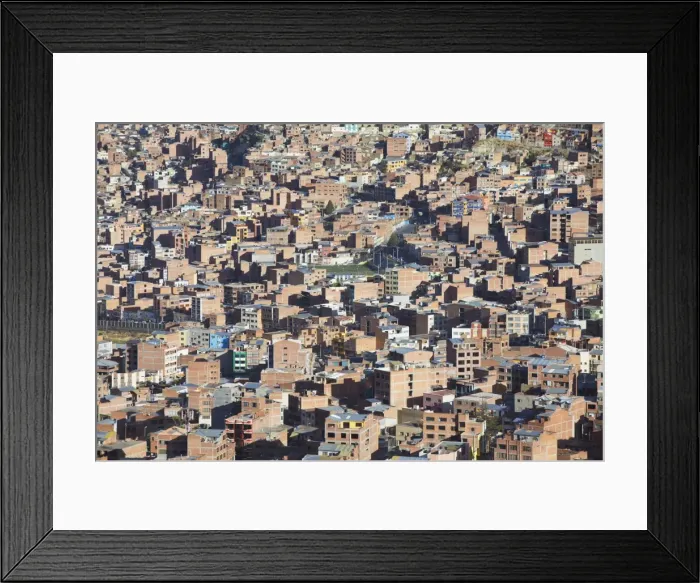 Framed Print : View of houses and apartment blocks, La Paz, Bolivia, South America Framed Print : View of houses and apartment blocks, La Paz, Bolivia, South America
