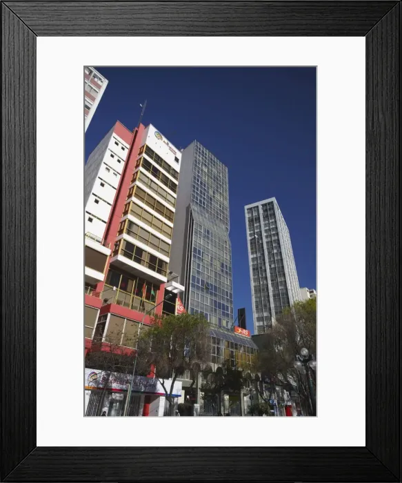 Framed Print : Skyscrapers along Avenida 16 de Julio (El Prado), La Paz, Bolivia, South America Framed Print : Skyscrapers along Avenida 16 de Julio (El Prado), La Paz, Bolivia, South America