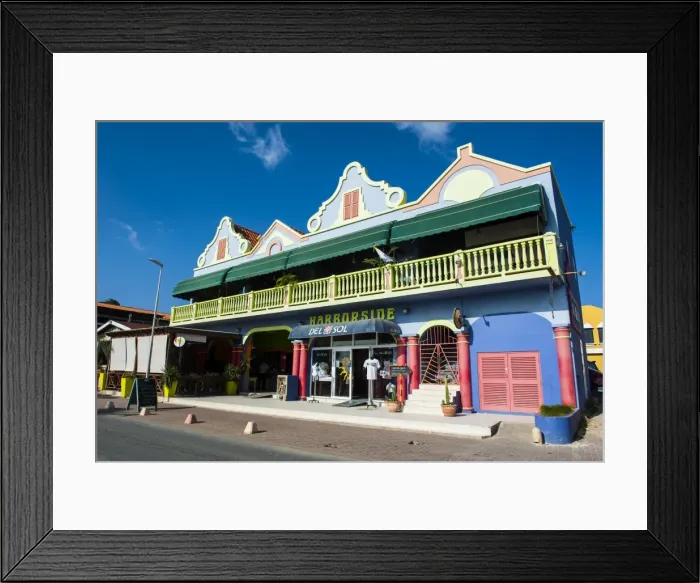 Framed Print : Kralendijk capital of Bonaire, ABC Islands, Netherlands Antilles, Caribbean, Central America
