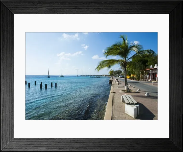 Framed Print : Pier in Kralendijk capital of Bonaire, ABC Islands, Netherlands Antilles, Caribbean, Central America Framed Print : Pier in Kralendijk capital of Bonaire, ABC Islands, Netherlands Antilles, Caribbean, Central America