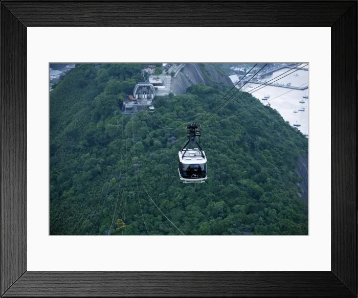 Framed Print : Cable cars at the Pao de Acucar (Sugar Loaf mountain), Rio de Janeiro, Brazil, South America Framed Print : Cable cars at the Pao de Acucar (Sugar Loaf mountain), Rio de Janeiro, Brazil, South America