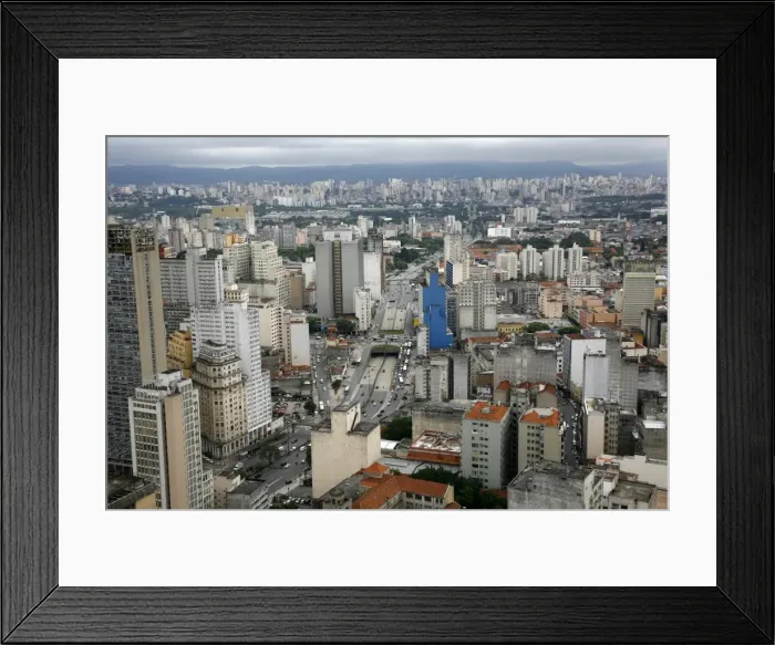 Framed Print : Skyline of Sao Paulo, Brazil, South America Framed Print : Skyline of Sao Paulo, Brazil, South America