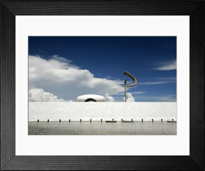 Framed Print : Memorial JK with the statue of Juscelino Kubitschek, designed by Oscar Niemeyer, Brasilia, Brazil, South America Framed Print : Memorial JK with the statue of Juscelino Kubitschek, designed by Oscar Niemeyer, Brasilia, Brazil, South America