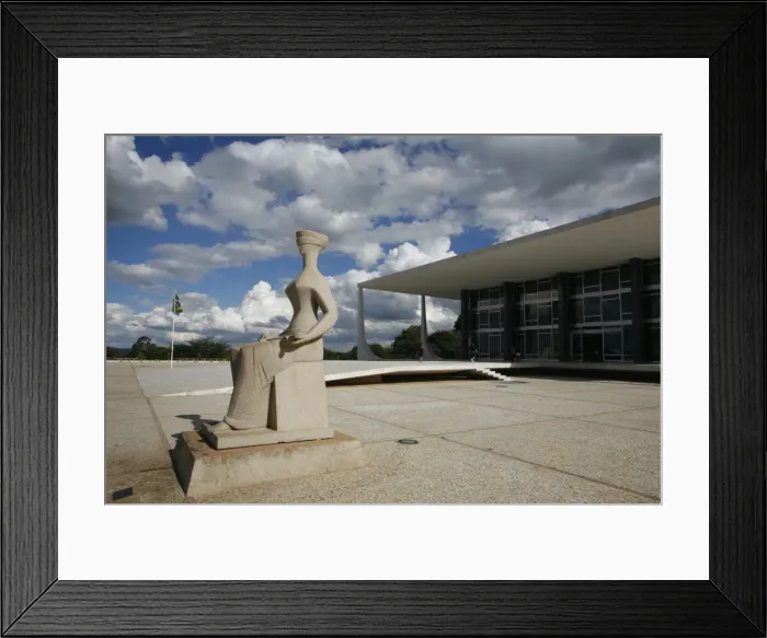 Framed Print : Justice sculpture in front of the Supremo Tribunal Federal (Supreme Federal Tribuna), Brasilia, UNESCO World Heritage Site, Brazil, South America Framed Print : Justice sculpture in front of the Supremo Tribunal Federal (Supreme Federal Tribuna), Brasilia, UNESCO World Heritage Site, Brazil, South America