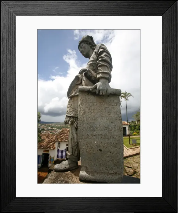 Framed Print : The statue of the prophet Jeremiah by Aleijadinho at the Basilica do Bom Jesus de Matosinhos, UNESCO World Heritage Site, Congonhas, Minas Gerais, Brazil, South America Framed Print : The statue of the prophet Jeremiah by Aleijadinho at the Basilica do Bom Jesus de Matosinhos, UNESCO World Heritage Site, Congonhas, Minas Gerais, Brazil, South America