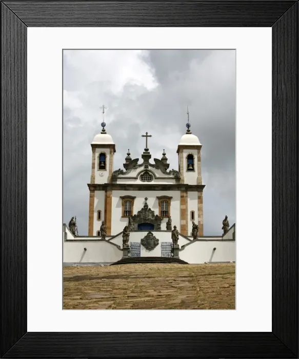 Framed Print : The Basilica do Bom Jesus de Matosinhos, UNESCO World Heritage Site, with statues of the prophets by Aleijadinho, Congonhas, Minas Gerais, Brazil, South America Framed Print : The Basilica do Bom Jesus de Matosinhos, UNESCO World Heritage Site, with statues of the prophets by Aleijadinho, Congonhas, Minas Gerais, Brazil, South America