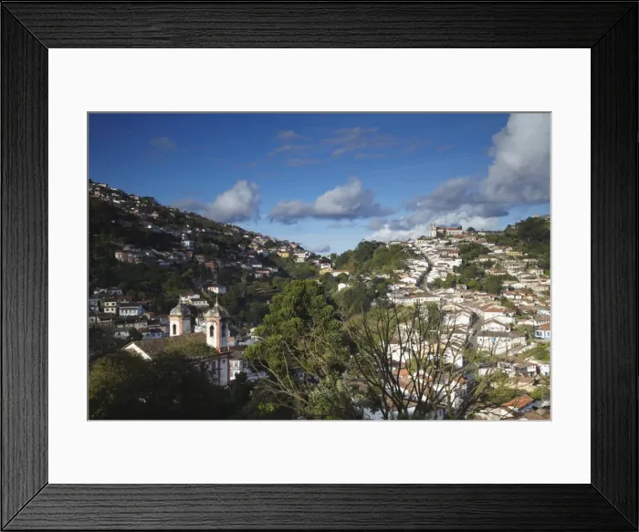 Framed Print : View of Ouro Preto, UNESCO World Heritage Site, Minas Gerais, Brazil, South America Framed Print : View of Ouro Preto, UNESCO World Heritage Site, Minas Gerais, Brazil, South America