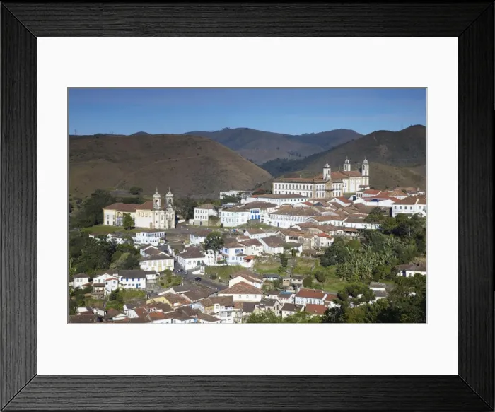 Framed Print : View of Ouro Preto, UNESCO World Heritage Site, Minas Gerais, Brazil, South America Framed Print : View of Ouro Preto, UNESCO World Heritage Site, Minas Gerais, Brazil, South America