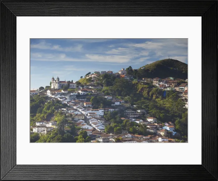 Framed Print : View of Santa Efigenia dos Pretos Church and hillside houses, Ouro Preto, UNESCO World Heritage Site, Minas Gerais, Brazil, South America Framed Print : View of Santa Efigenia dos Pretos Church and hillside houses, Ouro Preto, UNESCO World Heritage Site, Minas Gerais, Brazil, South America