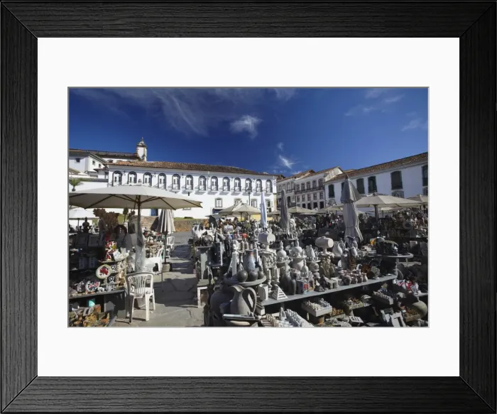 Framed Print : Ceramics market, Ouro Preto, UNESCO World Heritage Site, Minas Gerais, Brazil, South America Framed Print : Ceramics market, Ouro Preto, UNESCO World Heritage Site, Minas Gerais, Brazil, South America