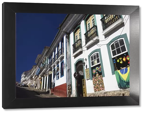 Souvenir shop, Ouro Preto, UNESCO World Heritage Site, Minas Gerais, Brazil, South America