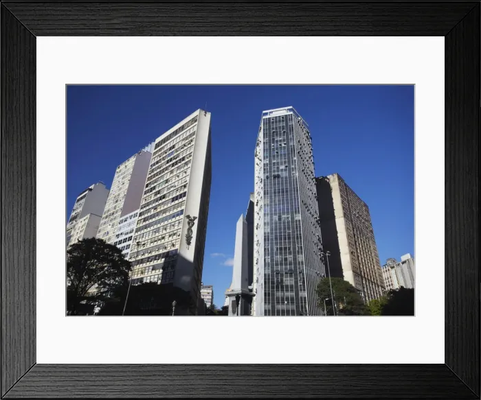 Framed Print : Skyscrapers in Praca Sete, Belo Horizonte, Minas Gerais, Brazil, South America