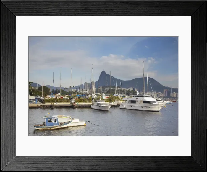 Framed Print : Boats in Guanabara Bay with Christ the Redeemer statue (Cristo Redentor) in the background, Urca, Rio de Janeiro, Brazil, South America Framed Print : Boats in Guanabara Bay with Christ the Redeemer statue (Cristo Redentor) in the background, Urca, Rio de Janeiro, Brazil, South America