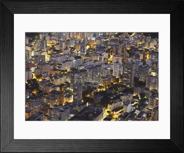 Framed Print : Buildings of Botafogo at night, Rio de Janeiro, Brazil, South America Framed Print : Buildings of Botafogo at night, Rio de Janeiro, Brazil, South America