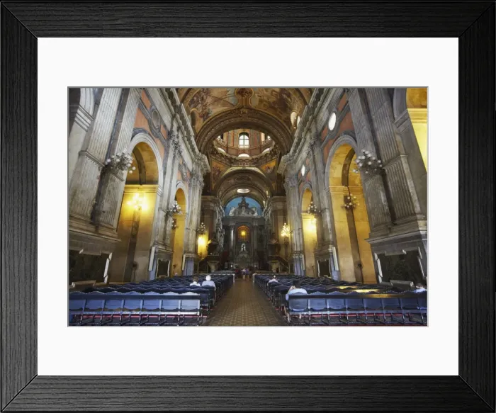 Framed Print : Interior of Our Lady of Candelaria Church, Centro, Rio de Janeiro, Brazil, South America