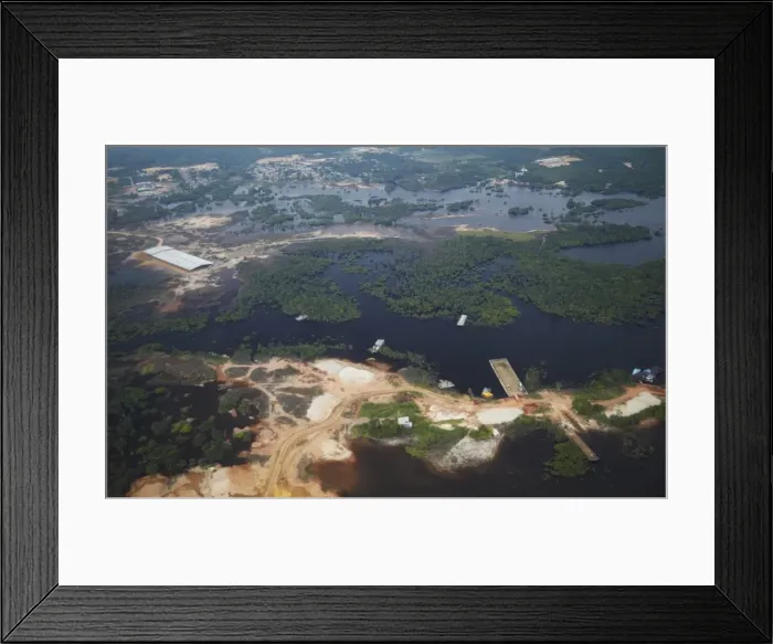 Framed Print : Aerial view of Amazon rainforest cleared for industry along the Rio Negro, Manaus, Amazonas, Brazil, South America Framed Print : Aerial view of Amazon rainforest cleared for industry along the Rio Negro, Manaus, Amazonas, Brazil, South America
