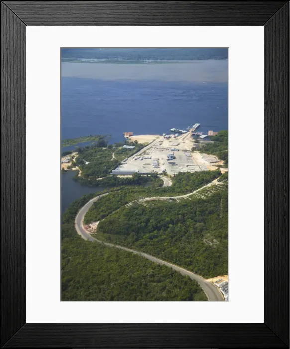Framed Print : Aerial view of rainforest cleared for industry along the Rio Negro, Manaus, Amazonas, Brazil, South America Framed Print : Aerial view of rainforest cleared for industry along the Rio Negro, Manaus, Amazonas, Brazil, South America
