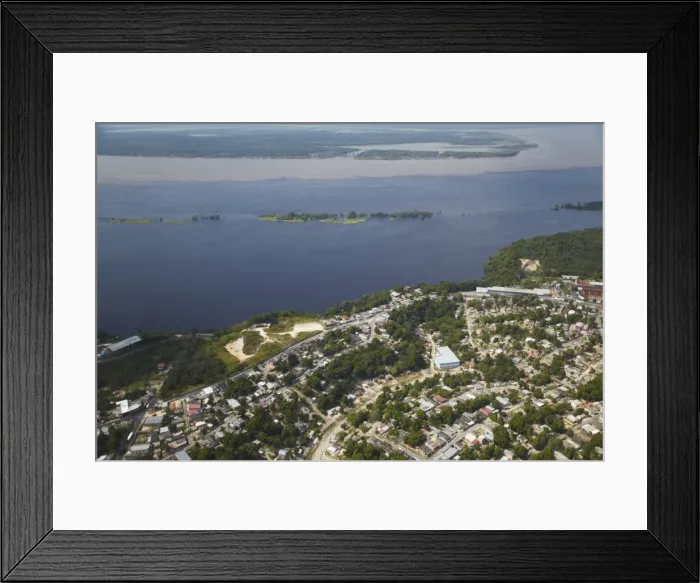 Framed Print : Aerial view of development along the Rio Negro, Manaus, Amazonas, Brazil, South America Framed Print : Aerial view of development along the Rio Negro, Manaus, Amazonas, Brazil, South America