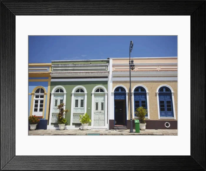 Framed Print : Colonial architecture in Praca Sao Sebastiao (St. Sebastian Square), Manaus, Amazonas, Brazil, South America Framed Print : Colonial architecture in Praca Sao Sebastiao (St. Sebastian Square), Manaus, Amazonas, Brazil, South America