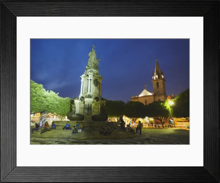Framed Print : Praca Sao Sebastiao (St. Sebastian Square) at dusk, Manaus, Amazonas, Brazil, South America Framed Print : Praca Sao Sebastiao (St. Sebastian Square) at dusk, Manaus, Amazonas, Brazil, South America
