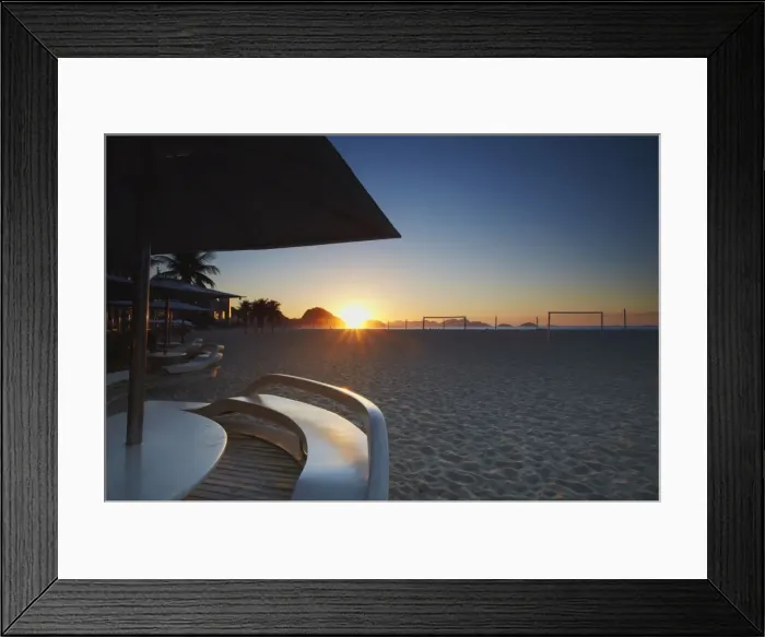 Framed Print : Sunrise on Copacabana beach, Rio de Janeiro, Brazil, South America Framed Print : Sunrise on Copacabana beach, Rio de Janeiro, Brazil, South America
