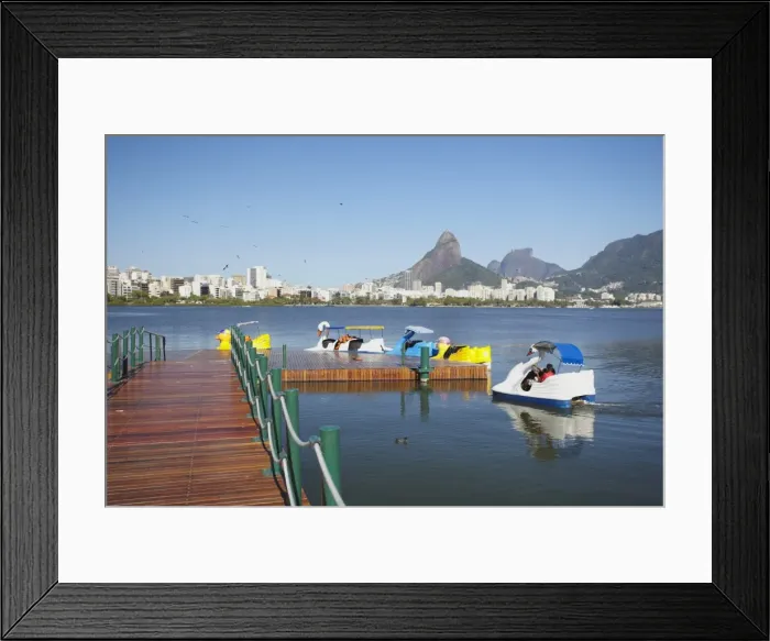 Framed Print : Pedalos on Lagoa Rodrigo de Freitas, Rio de Janeiro, Brazil, South America Framed Print : Pedalos on Lagoa Rodrigo de Freitas, Rio de Janeiro, Brazil, South America