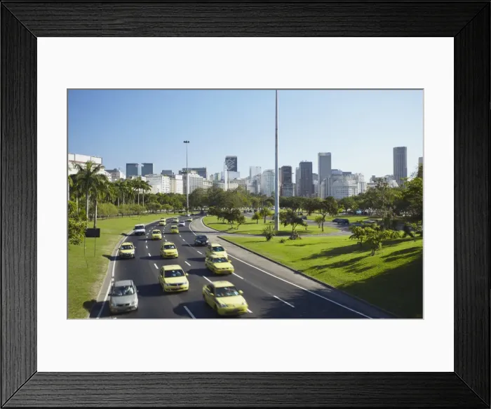 Framed Print : Traffic passing through Parque do Flamengo, Catete, Rio de Janeiro, South America Framed Print : Traffic passing through Parque do Flamengo, Catete, Rio de Janeiro, South America