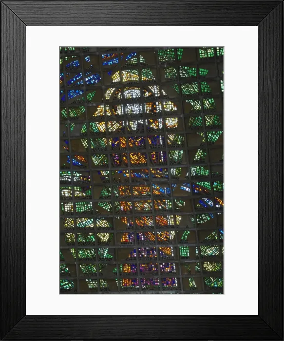 Framed Print : Stained glass window of Metropolitan Cathedral of St. Sebastian, Centro, Rio de Janeiro, Brazil, South America Framed Print : Stained glass window of Metropolitan Cathedral of St. Sebastian, Centro, Rio de Janeiro, Brazil, South America