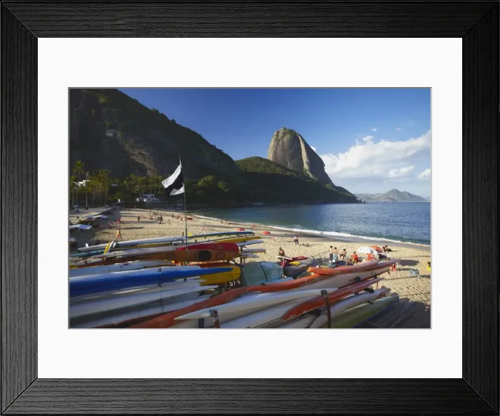 Framed Print : Praia Vermelha with Sugar Loaf Mountain in background, Urca, Rio de Janeiro, Brazil, South America Framed Print : Praia Vermelha with Sugar Loaf Mountain in background, Urca, Rio de Janeiro, Brazil, South America