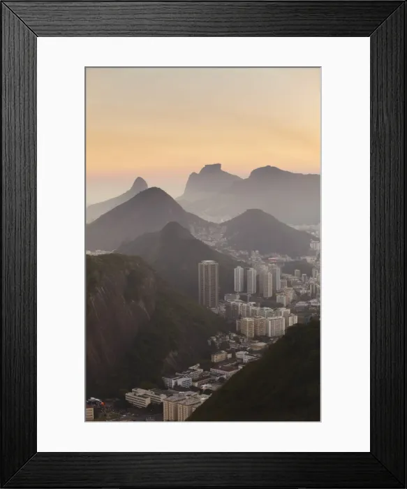 Framed Print : View of Urca and Botafogo, Rio de Janeiro, Brazil, South America Framed Print : View of Urca and Botafogo, Rio de Janeiro, Brazil, South America