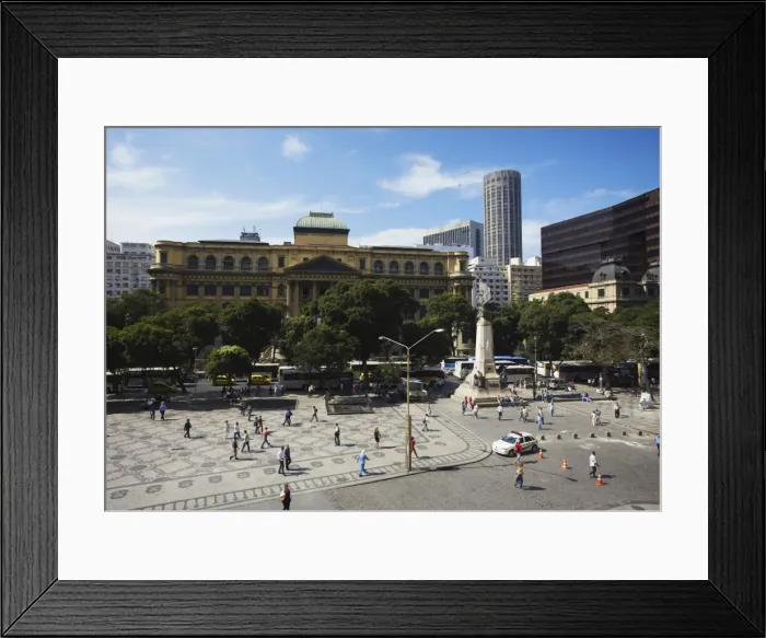 Framed Print : National Library of Brazil in Praca Floriano, Centro, Rio de Janeiro, Brazil, South America