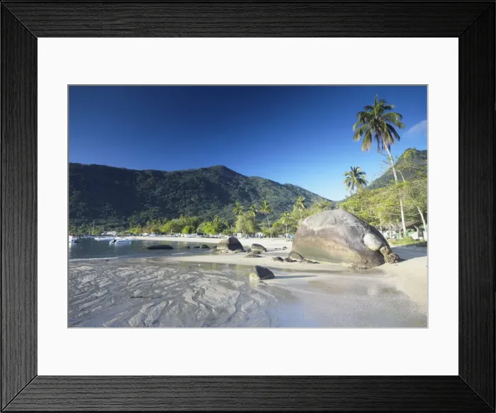 Framed Print : Vila do Abraao beach, Ilha Grande, Rio de Janeiro State, Brazil, South America