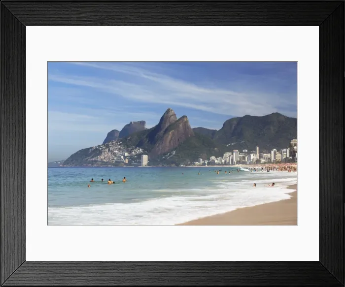 Framed Print : Ipanema beach, Rio de Janeiro, Brazil, South America Framed Print : Ipanema beach, Rio de Janeiro, Brazil, South America