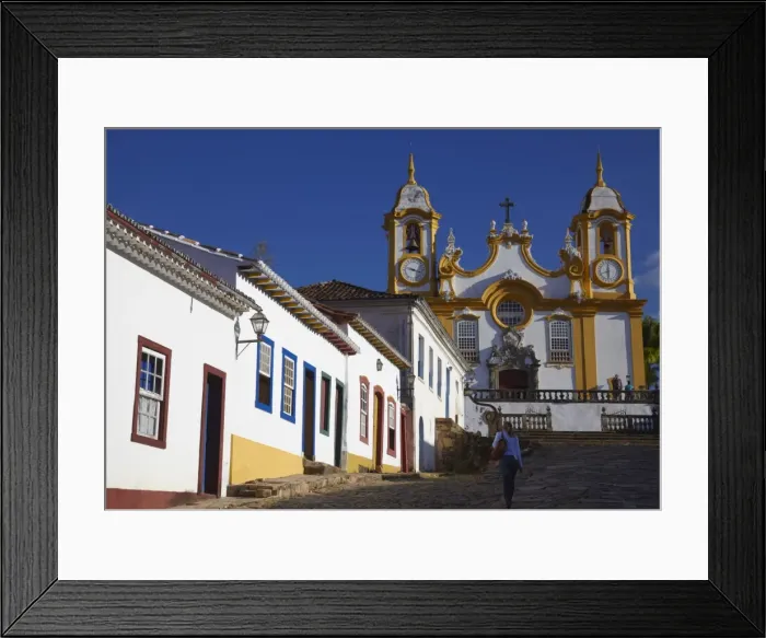 Framed Print : Colonial houses and Matriz de Santo Antonio Church, Tiradentes, Minas Gerais, Brazil, South America Framed Print : Colonial houses and Matriz de Santo Antonio Church, Tiradentes, Minas Gerais, Brazil, South America