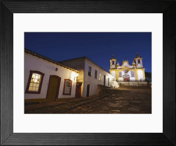 Framed Print : Colonial houses and Matriz de Santo Antonio Church at dusk, Tiradentes, Minas Gerais, Brazil, South America Framed Print : Colonial houses and Matriz de Santo Antonio Church at dusk, Tiradentes, Minas Gerais, Brazil, South America