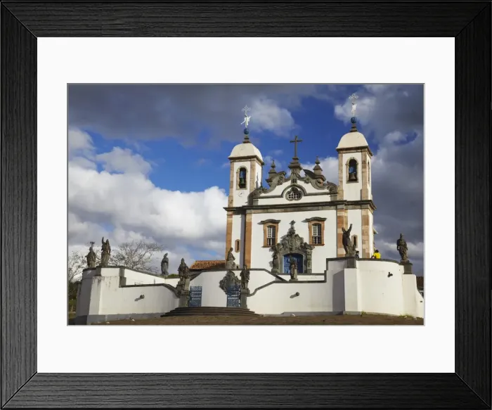 Framed Print : Sanctuary of Bom Jesus de Matosinhos and The Prophets sculpture by Aleijadinho, UNESCO World Heritage Site, Congonhas, Minas Gerais, Brazil, South America Framed Print : Sanctuary of Bom Jesus de Matosinhos and The Prophets sculpture by Aleijadinho, UNESCO World Heritage Site, Congonhas, Minas Gerais, Brazil, South America