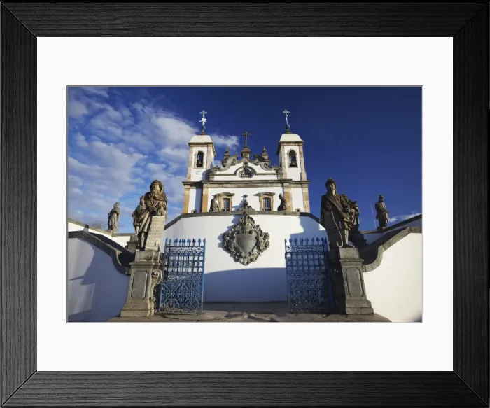 Framed Print : Sanctuary of Bom Jesus de Matosinhos and The Prophets sculpture by Aleijadinho, UNESCO World Heritage Site, Congonhas, Minas Gerais, Brazil, South America Framed Print : Sanctuary of Bom Jesus de Matosinhos and The Prophets sculpture by Aleijadinho, UNESCO World Heritage Site, Congonhas, Minas Gerais, Brazil, South America