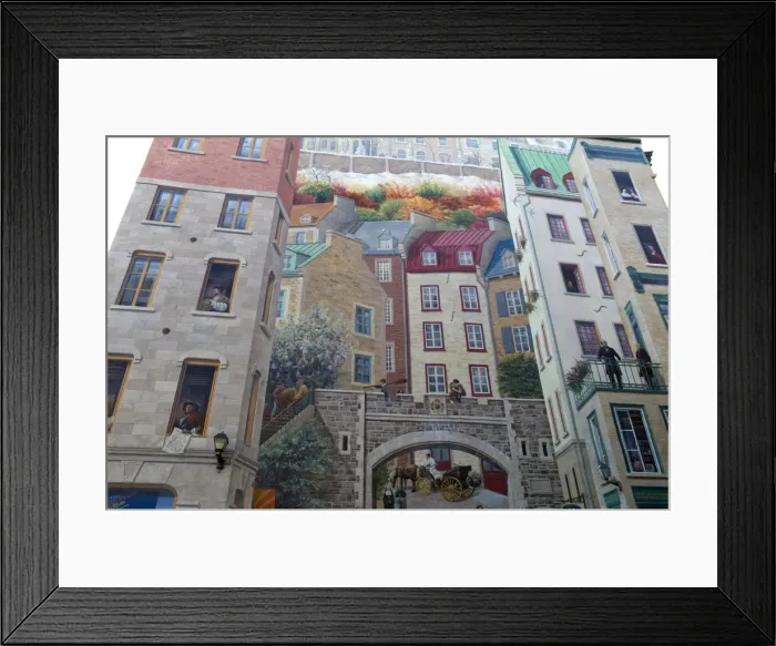 Framed Print : Mural of Quebecers, Quebec City, Quebec Province, Canada, North America Framed Print : Mural of Quebecers, Quebec City, Quebec Province, Canada, North America