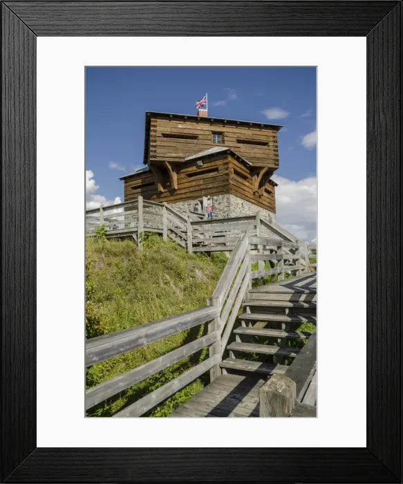 Framed Print : Petit-Sault Blockhouse PHS, Edmundston, New Brunswick, Canada, North America Framed Print : Petit-Sault Blockhouse PHS, Edmundston, New Brunswick, Canada, North America