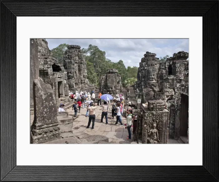 Framed Print : Tourists at The Bayon, Angkor Thom, Angkor, UNESCO World Heritage Site, Siem Reap, Cambodia, Indochina, Southeast Asia, Asia Framed Print : Tourists at The Bayon, Angkor Thom, Angkor, UNESCO World Heritage Site, Siem Reap, Cambodia, Indochina, Southeast Asia, Asia