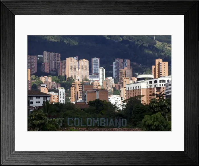Framed Print : View over the exclusive area of Medellin, El Pobldo, Colombia, South America Framed Print : View over the exclusive area of Medellin, El Pobldo, Colombia, South America