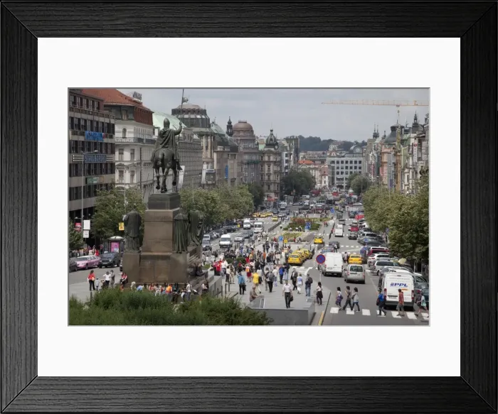 Framed Print : Wenceslas Square and St. Wenceslas statue, Prague, Czech Republic, Europe Framed Print : Wenceslas Square and St. Wenceslas statue, Prague, Czech Republic, Europe