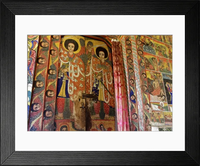 Framed Print : Murals in the the 16th century Christian Monastery and church of Azuwa Maryam, Zege Peninsula, Lake Tana, Ethiopia, Africa Framed Print : Murals in the the 16th century Christian Monastery and church of Azuwa Maryam, Zege Peninsula, Lake Tana, Ethiopia, Africa