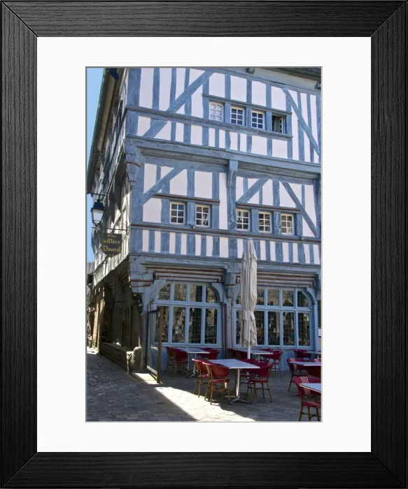 Framed Print : Medieval half timbered house, Dinan, Brittany, France, Europe Framed Print : Medieval half timbered house, Dinan, Brittany, France, Europe